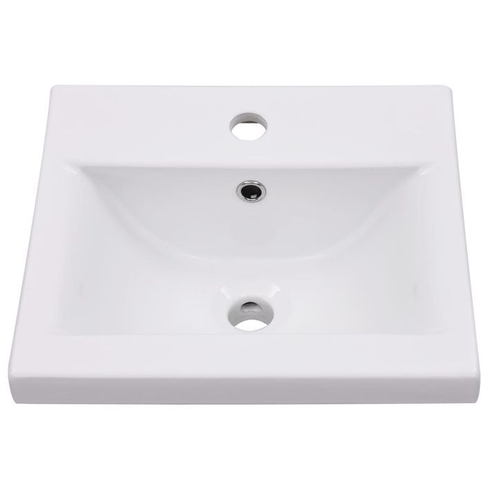 Armoire d'évier et lavabo intégré 42 cm Blanc/chêne sonoma - Photo n°12