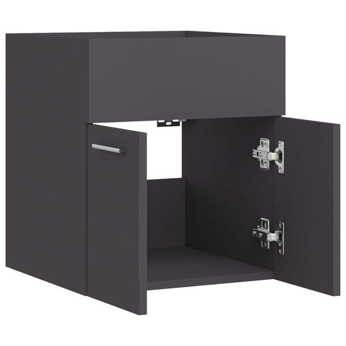 Armoire d'évier Gris 41x38,5x46 cm - Photo n°7