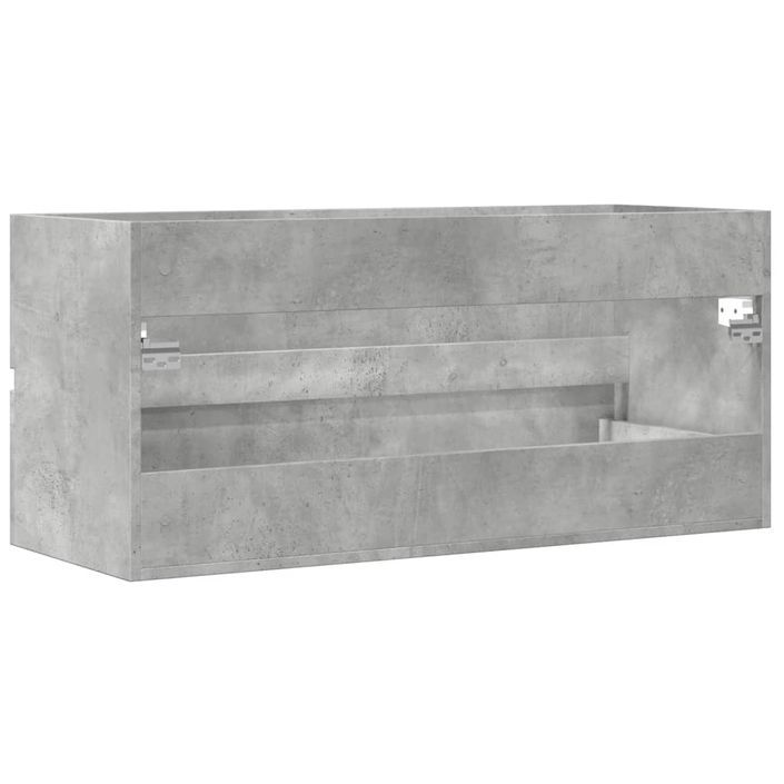 Armoire d'évier Gris béton 100x38,5x45 cm - Photo n°6