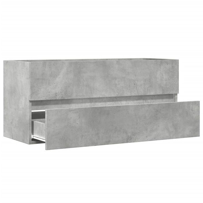 Armoire d'évier Gris béton 100x38,5x45 cm - Photo n°7