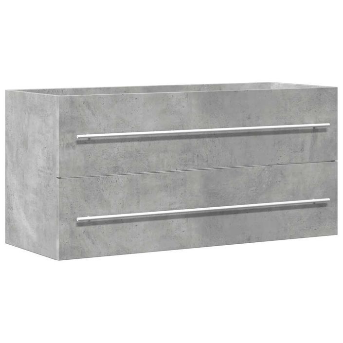 Armoire d'évier Gris béton 100x38,5x48 cm - Photo n°2