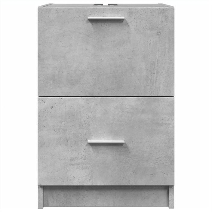 Armoire d'évier gris béton 40x37x59 cm bois d'ingénierie - Photo n°4