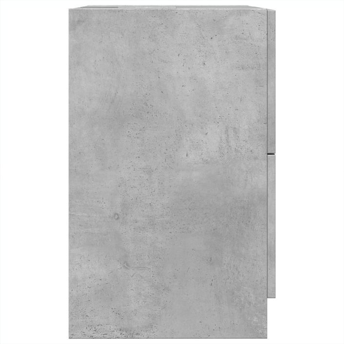 Armoire d'évier gris béton 40x37x59 cm bois d'ingénierie - Photo n°6