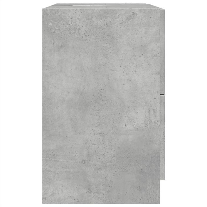 Armoire d'évier gris béton 59x37x59 cm Bois d'ingénierie - Photo n°6