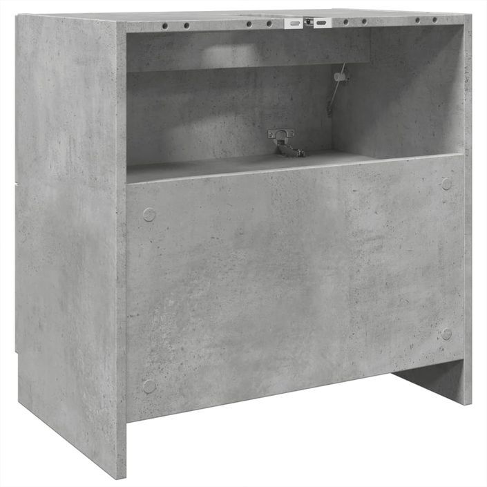 Armoire d'évier gris béton 59x37x59 cm Bois d'ingénierie - Photo n°7