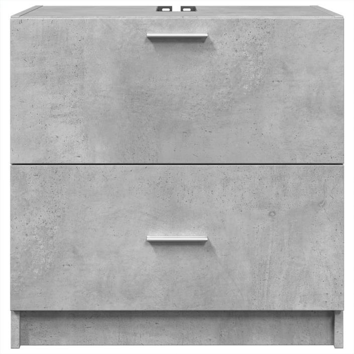 Armoire d'évier gris béton 59x37x59 cm Bois d'ingénierie - Photo n°4