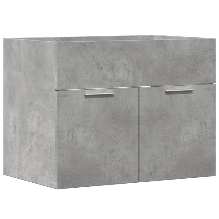 Armoire d'évier Gris béton 60x38,5x46 cm - Photo n°2