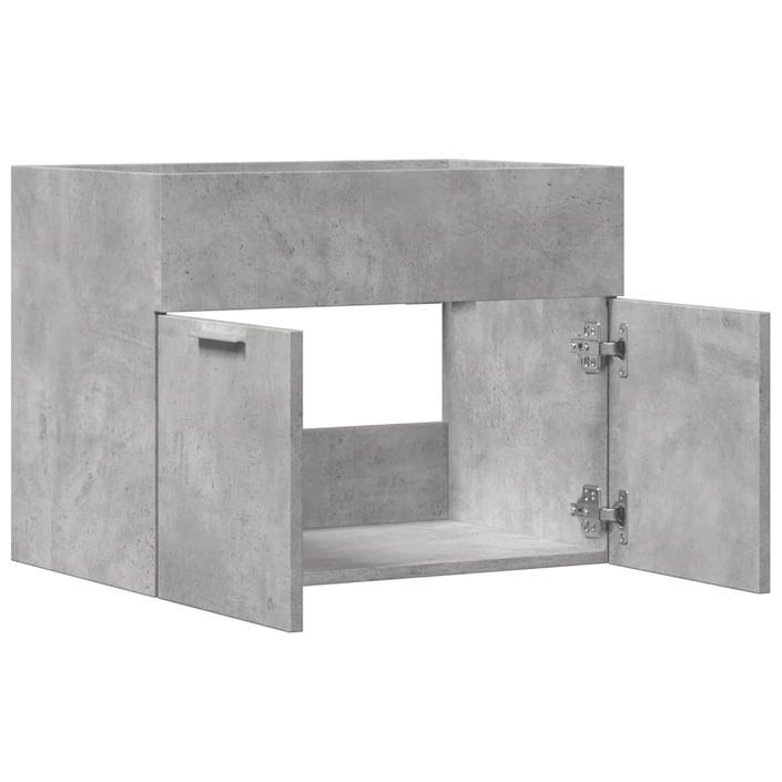 Armoire d'évier Gris béton 60x38,5x46 cm - Photo n°7