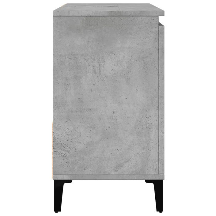 Armoire d'évier gris béton 65x33x60 cm bois d'ingénierie - Photo n°6