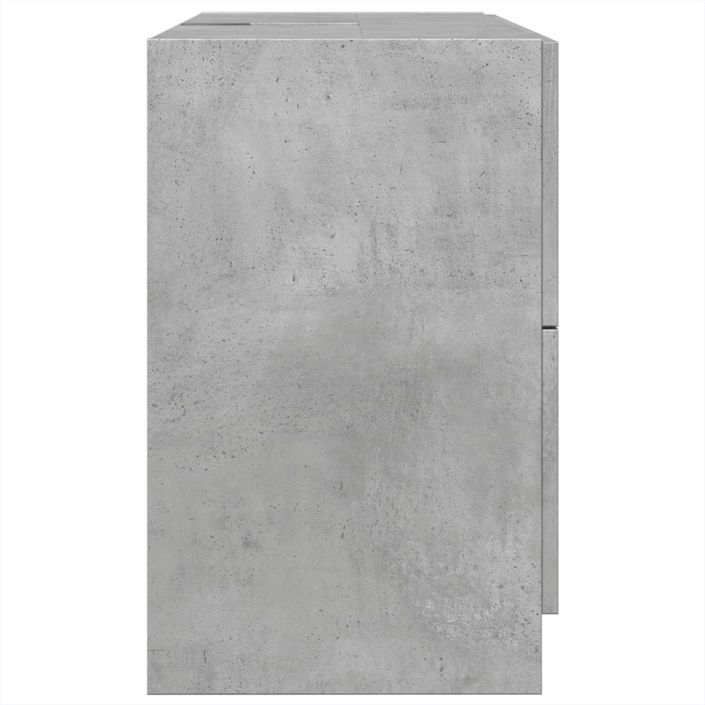 Armoire d'évier gris béton 78x37x59 cm Bois d'ingénierie - Photo n°6