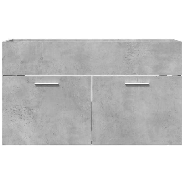 Armoire d'évier Gris béton 80x38,5x46 cm - Photo n°4