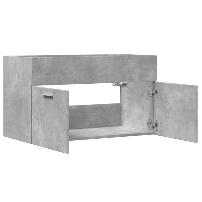 Armoire d'évier Gris béton 80x38,5x46 cm - Photo n°7