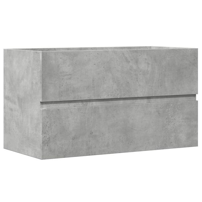 Armoire d'évier Gris béton 90x38,5x45 cm - Photo n°2