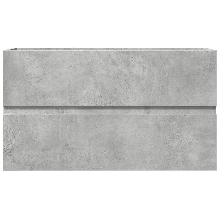 Armoire d'évier Gris béton 90x38,5x45 cm - Photo n°4