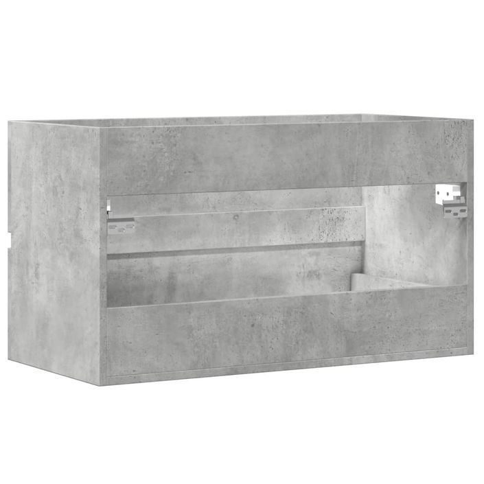 Armoire d'évier Gris béton 90x38,5x45 cm - Photo n°6