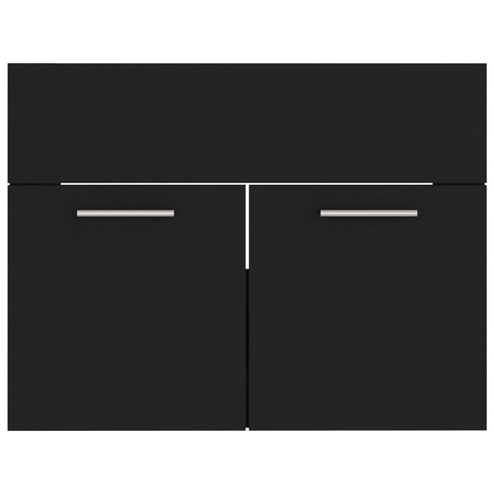 Armoire d'évier Noir 60x38,5x46 cm - Photo n°5