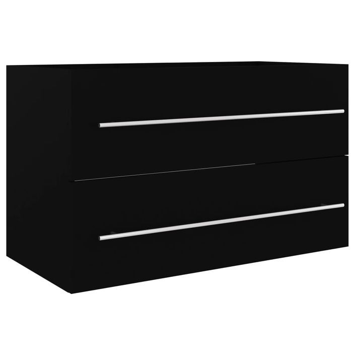 Armoire d'évier Noir 80x38,5x48 cm - Photo n°1