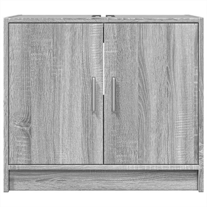 Armoire d'évier sonoma gris 63x29x55 cm bois d'ingénierie - Photo n°4