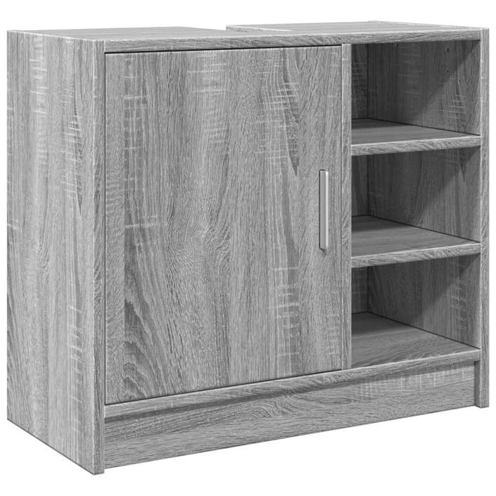 Armoire d'évier sonoma gris 63x29x55 cm bois d'ingénierie - Photo n°2