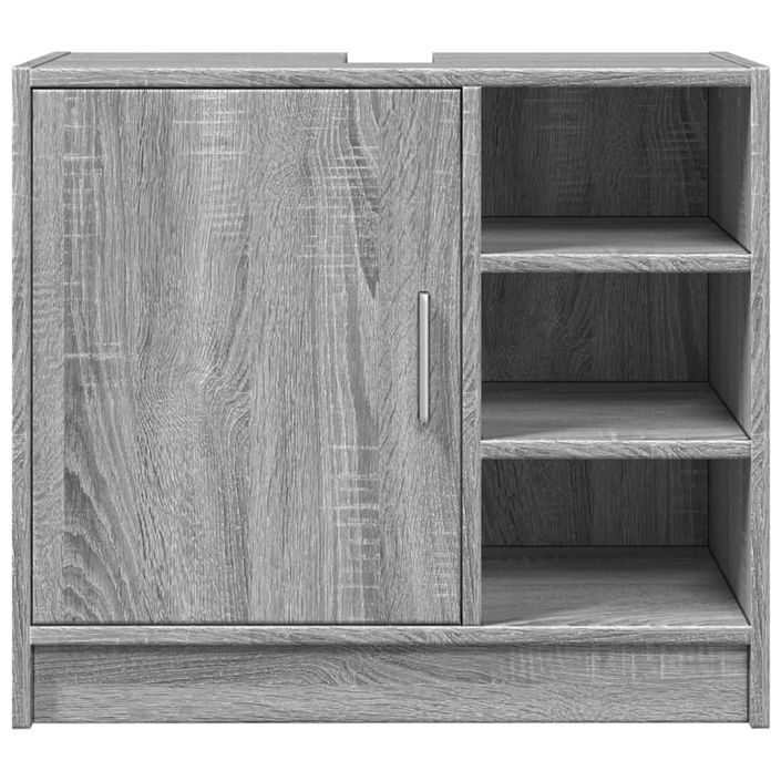 Armoire d'évier sonoma gris 63x29x55 cm bois d'ingénierie - Photo n°4