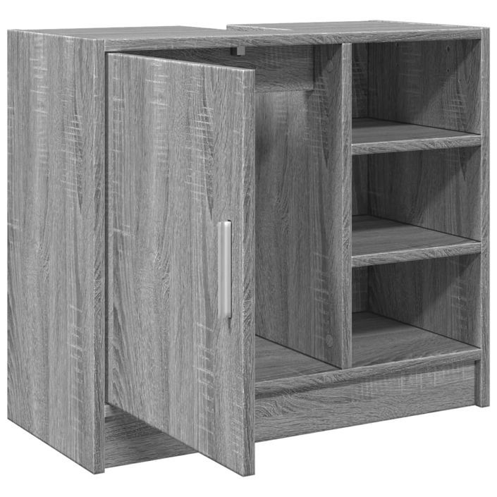 Armoire d'évier sonoma gris 63x29x55 cm bois d'ingénierie - Photo n°5