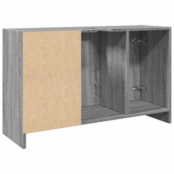 Armoire d'évier sonoma gris 90x29x55 cm bois d'ingénierie - Photo n°7