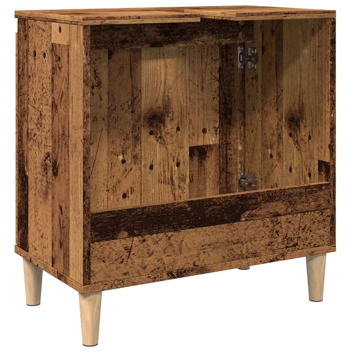 Armoire d'évier vieux bois 58x33x60 cm bois d'ingénierie - Photo n°7