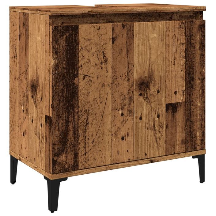 Armoire d'évier vieux bois 58x33x60 cm bois d'ingénierie - Photo n°2