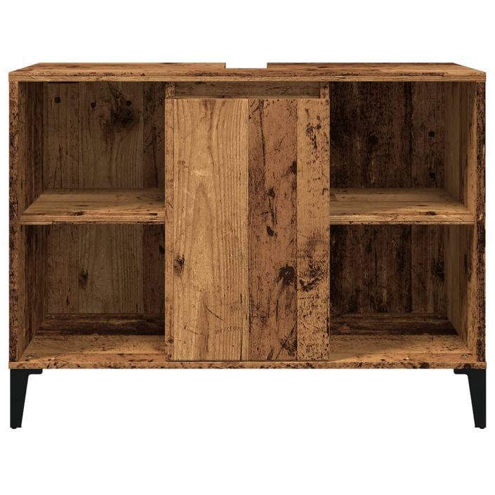 Armoire d'évier vieux bois 80x33x60 cm bois d'ingénierie - Photo n°5