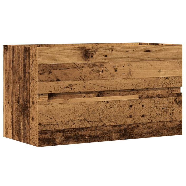 Armoire d'évier vieux bois 90x38,5x45 cm bois d'ingénierie - Photo n°2