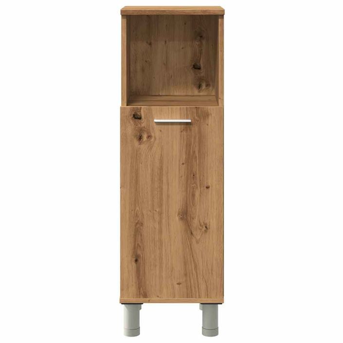 Armoire de bain chêne artisanal 30x30x95 cm bois d'ingénierie - Photo n°4