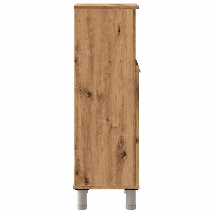 Armoire de bain chêne artisanal 30x30x95 cm bois d'ingénierie - Photo n°5