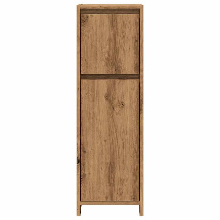 Armoire de bain chêne artisanal 30x30x95 cm bois d'ingénierie - Photo n°4