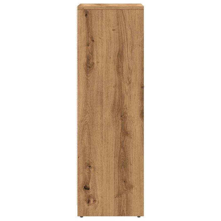 Armoire de bain chêne artisanal 30x30x95 cm bois d'ingénierie - Photo n°5