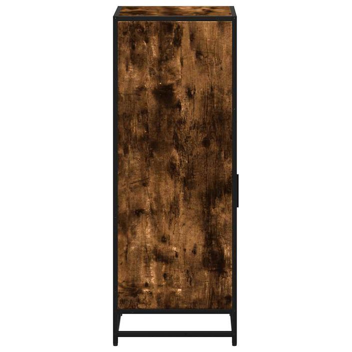 Armoire de bain chêne fumé 35x37,5x100cm bois d'ingénierie - Photo n°7