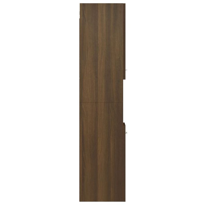 Armoire de bain Chêne marron 30x30x130 cm Bois d'ingénierie - Photo n°8