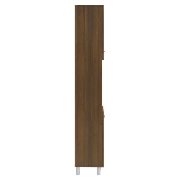 Armoire de bain Chêne marron 30x30x179 cm Bois d'ingénierie - Photo n°7