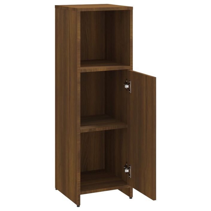 Armoire de bain Chêne marron 30x30x95 cm Bois d'ingénierie - Photo n°8