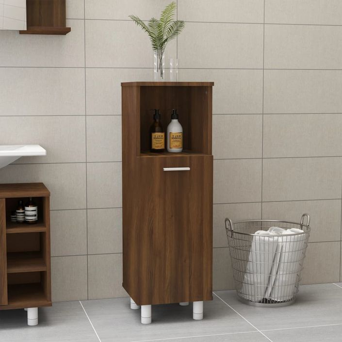 Armoire de bain Chêne marron 30x30x95 cm Bois d'ingénierie - Photo n°1