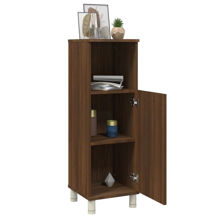 Armoire de bain Chêne marron 30x30x95 cm Bois d'ingénierie - Photo n°5