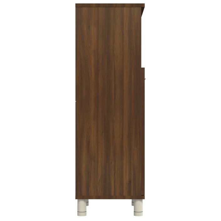 Armoire de bain Chêne marron 30x30x95 cm Bois d'ingénierie - Photo n°8