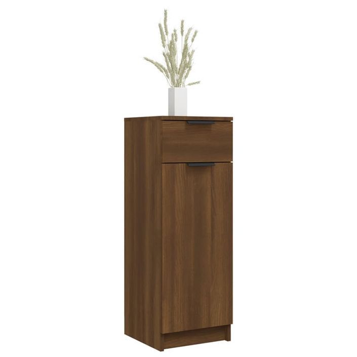 Armoire de bain Chêne marron 32x34x90 cm Bois d'ingénierie - Photo n°4