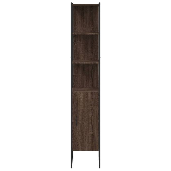 Armoire de bain chêne marron 33x33x185,5 cm bois d'ingénierie - Photo n°6