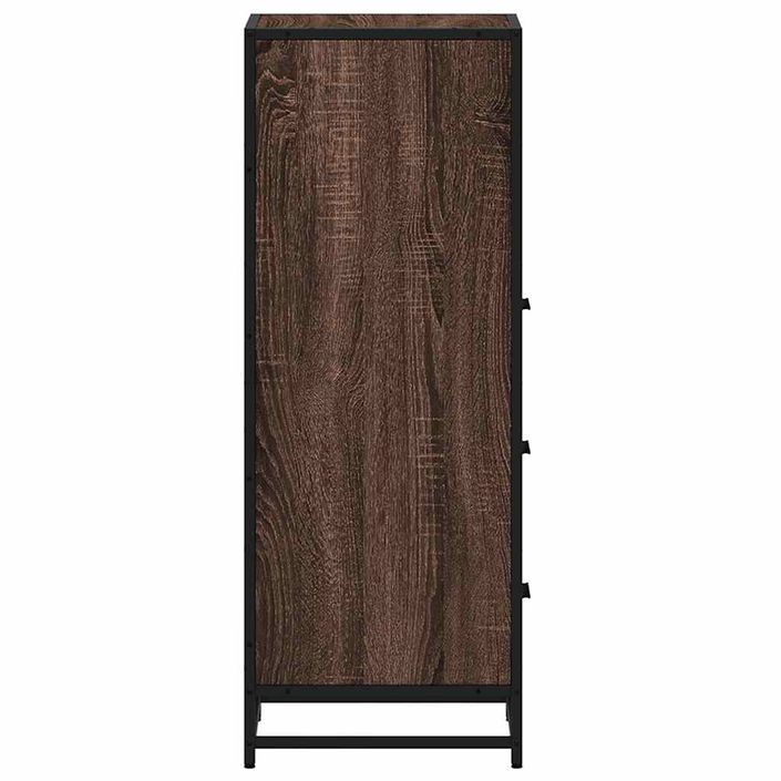 Armoire de bain chêne marron 35x37,5x100 cm bois d'ingénierie - Photo n°7