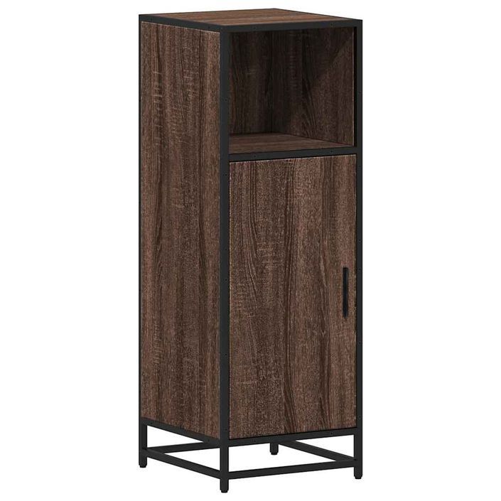 Armoire de bain chêne marron 35x37,5x100 cm bois d'ingénierie - Photo n°2