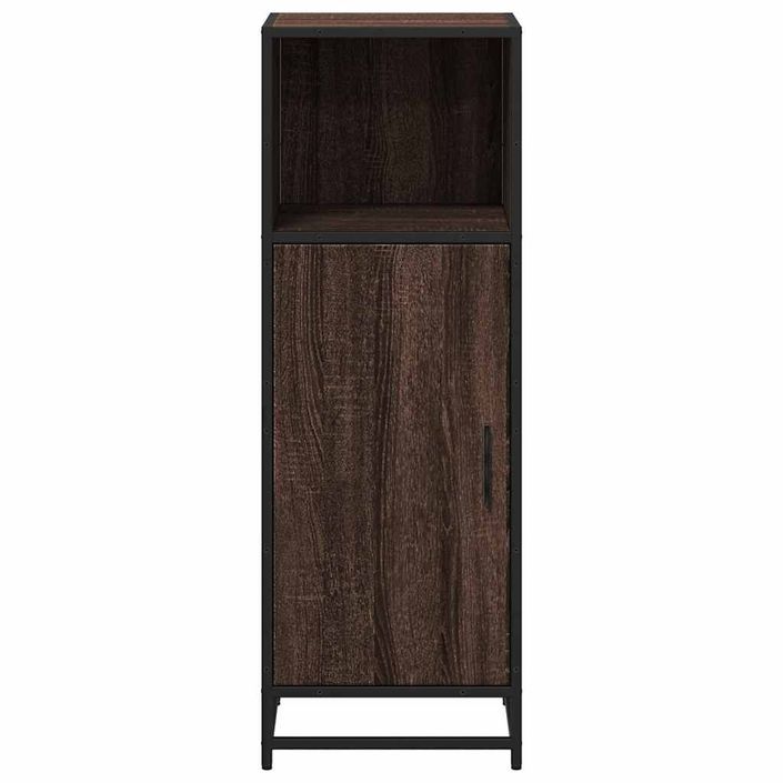 Armoire de bain chêne marron 35x37,5x100 cm bois d'ingénierie - Photo n°5