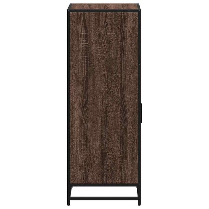 Armoire de bain chêne marron 35x37,5x100 cm bois d'ingénierie - Photo n°7