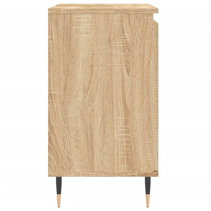 Armoire de bain chêne sonoma 58x33x60 cm bois d'ingénierie - Photo n°6