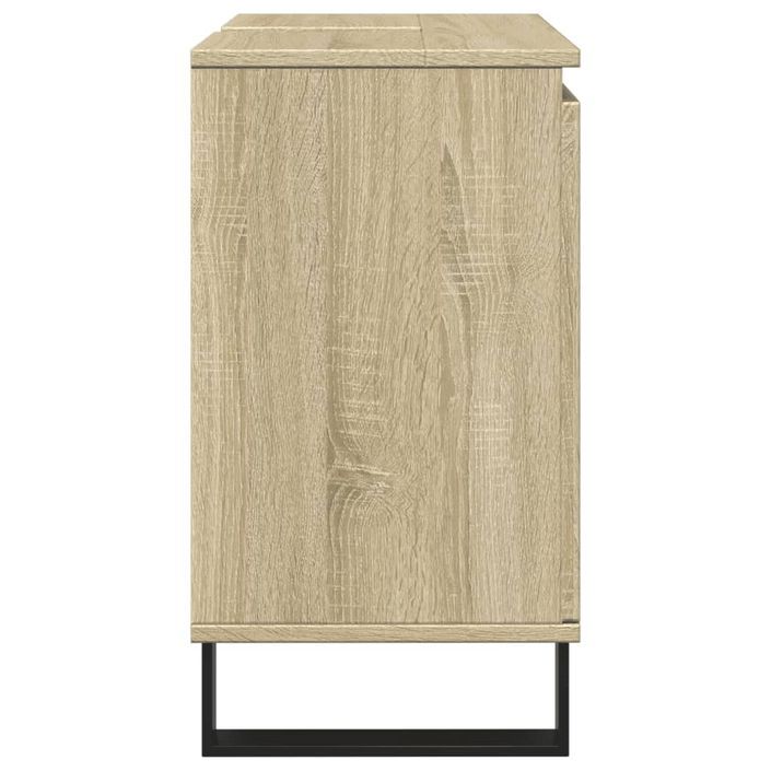 Armoire de bain chêne sonoma 58x33x60 cm bois d'ingénierie - Photo n°4