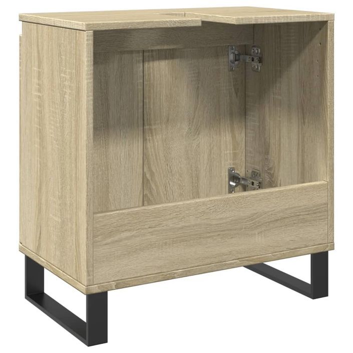 Armoire de bain chêne sonoma 58x33x60 cm bois d'ingénierie - Photo n°5